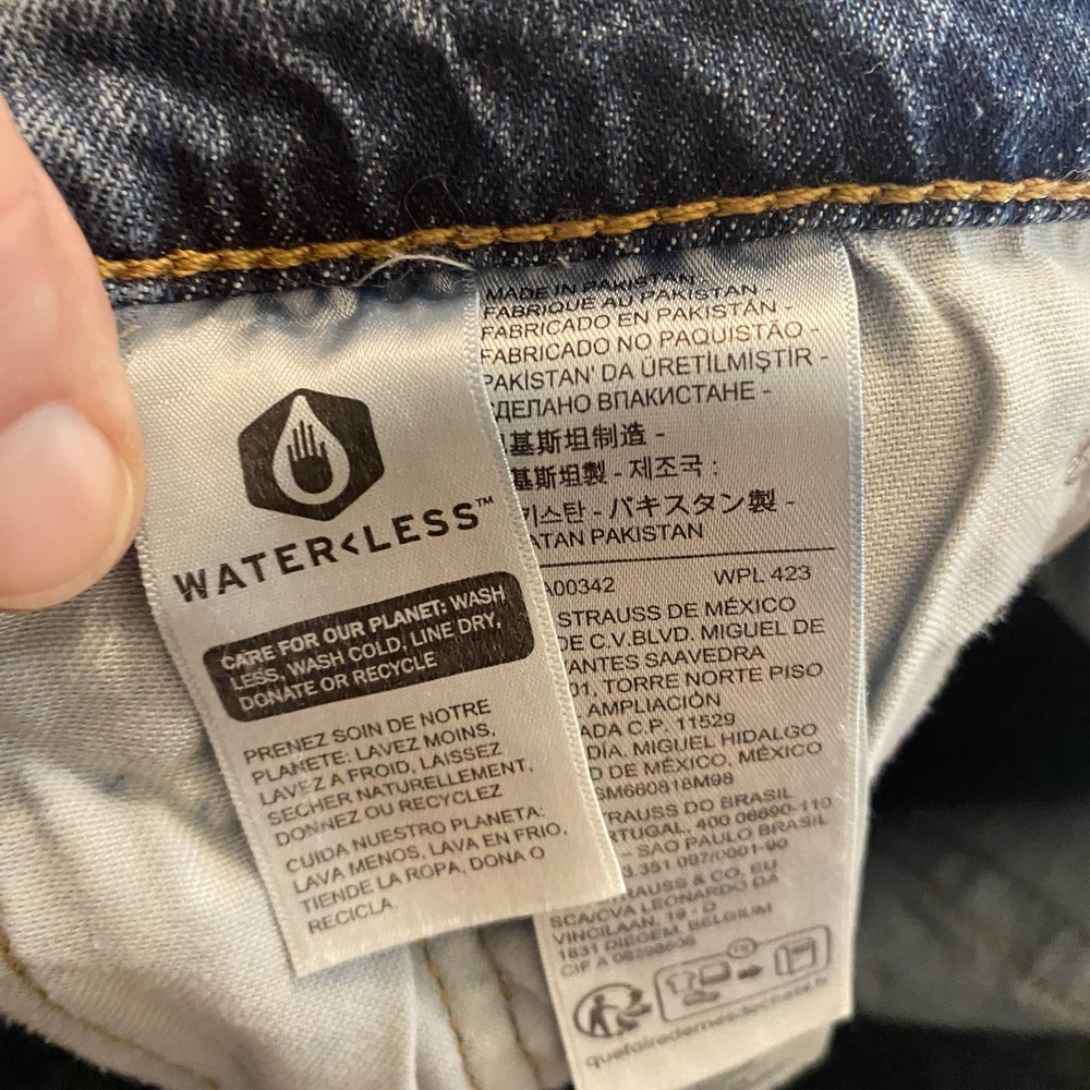 Levis 502 Jeans Mens 30x30 Blue Medium Wash Regular Taper Stretch Denim Pants - Picture 11 of 14